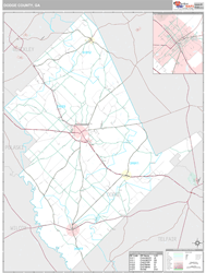 Dodge County, GA Wall Map