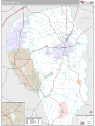 Fayette County, GA Wall Map