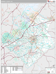 Gwinnett County, GA Wall Map