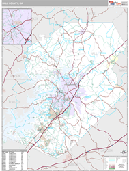 Hall County, GA Wall Map