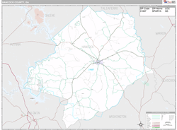 Hancock County, GA Wall Map