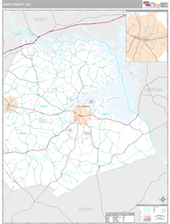 Hart County, GA Wall Map