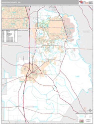 Houston County, GA Wall Map