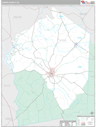 Jasper County, GA Wall Map