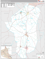 Jefferson County, GA Wall Map