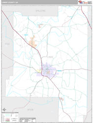 Lamar County, GA Wall Map