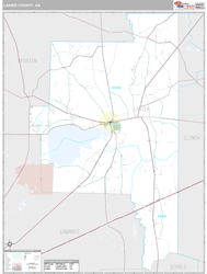 Lanier County, GA Wall Map