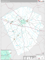 Laurens County, GA Wall Map