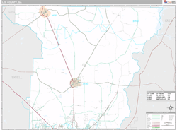 Lee County, GA Wall Map