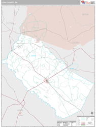 Long County, GA Wall Map
