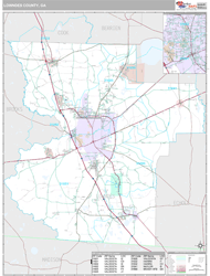 Lowndes County, GA Wall Map