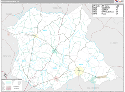 Madison County, GA Wall Map