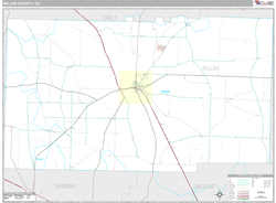 Miller County, GA Wall Map