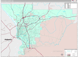 Muscogee County, GA Wall Map