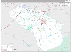 Oconee County, GA Wall Map