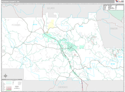 Pickens County, GA Wall Map