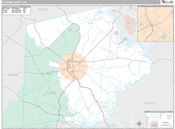 Putnam County, GA Wall Map