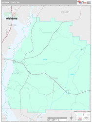 Quitman County, GA Wall Map