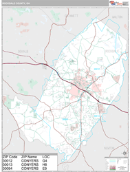 Rockdale County, GA Wall Map