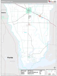 Seminole County, GA Wall Map