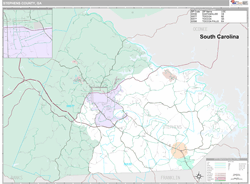 Stephens County, GA Wall Map