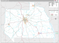 Sumter County, GA Wall Map