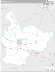 Taliaferro County, GA Wall Map