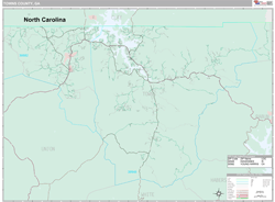 Towns County, GA Wall Map