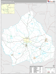 Washington County, GA Wall Map