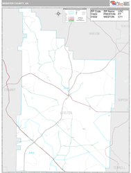 Webster County, GA Wall Map