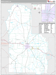 Worth County, GA Wall Map