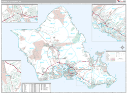 Honolulu County, HI Wall Map