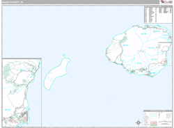 Kauai County, HI Wall Map