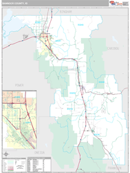 Bannock County, ID Wall Map