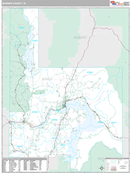 Bonner County, ID Wall Map