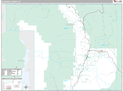 Boundary County, ID Wall Map