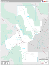 Butte County, ID Wall Map