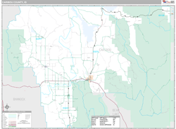 Caribou County, ID Wall Map