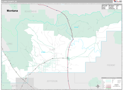 Clark County, ID Wall Map