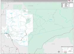 Clearwater County, ID Wall Map