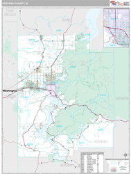 Kootenai County, ID Wall Map