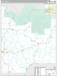 Latah County, ID Wall Map