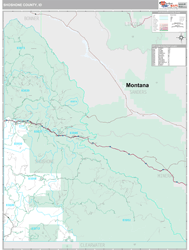 Shoshone County, ID Wall Map