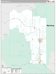 Teton County, ID Wall Map