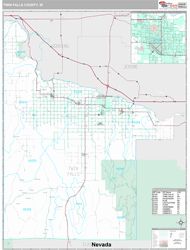 Twin Falls County, ID Wall Map