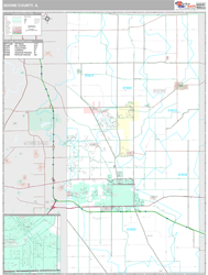 Boone County, IL Wall Map