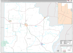 Brown County, IL Wall Map