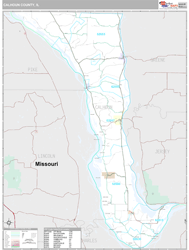 Calhoun County, IL Wall Map