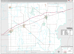 Clark County, IL Wall Map