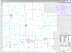 Clay County, IL Wall Map
